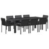 vidaXL Garten Essgruppe 9 stk. Schwarz 200 x 80 x 73 cm Poly-Rattan