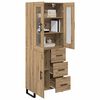 vidaXL Highboard mit Schubladen 2 pcs Artisan-Eiche Holzwerkstoff