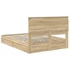 vidaXL Aufbewahrungsbett Sonoma-Eiche 140 x 190 cm Holzwerkstoff