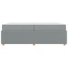 vidaXL Bettrahmen mit Matratze Hellgrau 200 x 200 cm Stoff