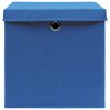 vidaXL Aufbewahrungsboxen mit Deckeln 10 Stk. Blau 32x32x32 cm Stoff