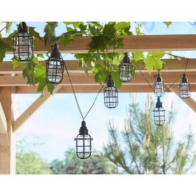 Luxform Solar LED Garten-Lichterkette Corsica Transparent und Schwarz