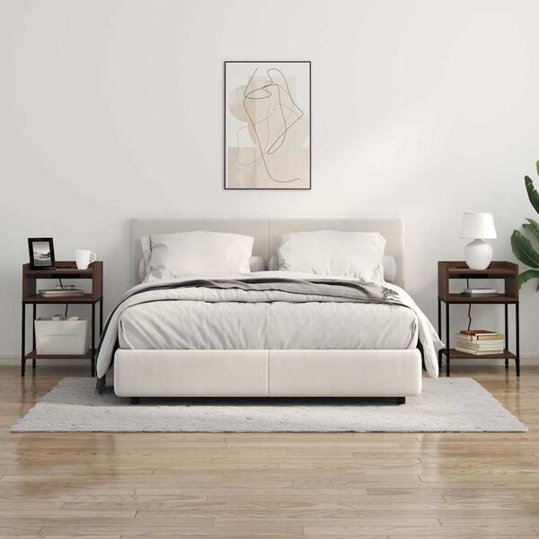 vidaXL Nachttisch Braun Eichen-Optik 40 x 40 x 61 cm Holzwerkstoff
