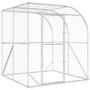 vidaXL H&uuml;hnerunterkunft Silber 200 x 200 x 215 cm Verzinkter Stahl