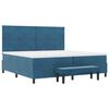 vidaXL Boxspringbett mit Matratze Dunkelblau 200 x 200 cm Samt