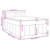 vidaXL Boxspringbett mit Matratze Hellgrau 140x190 cm Stoff