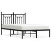 vidaXL Bettgestell mit Kopfteil Metall Schwarz 120x190 cm