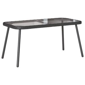 vidaXL Couchtisch Schwarz 90 x 45 x 43 cm Poly-Rattan