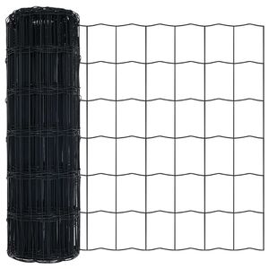 vidaXL Eurozaun Grau 0,4 x 10 m PVC-beschichtetes Eisen