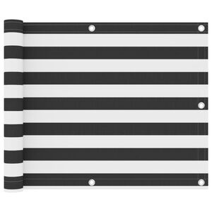 vidaXL Balkon-Sichtschutz Anthrazit und Wei&szlig; 75x500 cm Oxford-Gewebe