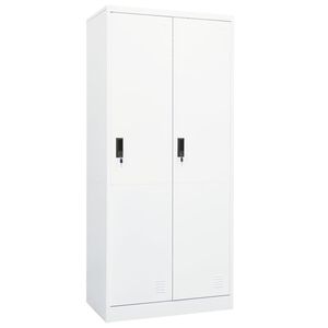 vidaXL Kleiderschrank Wei&szlig; 80x50x180 cm Stahl