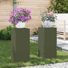 vidaXL Pflanzenst&auml;nder 2 pcs Olivgr&uuml;n 24 x 24 x 55 cm Stahl