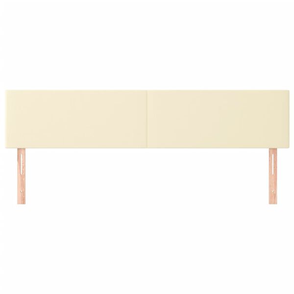 vidaXL Kopfteile Creme 200x5x78/88 cm Kunstleder
