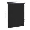 vidaXL Außenrollo 140x250 cm Anthrazit