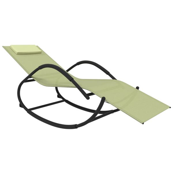 vidaXL Schaukelliegen 2 Stk. Creme Stahl und Textilene