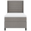 vidaXL Boxspringbett mit Matratze mit Kopfteil Taupe 90 x 190 cm Stoff