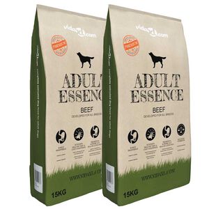 vidaXL Trockenfutter f&uuml;r Hunde Adult Essence Beef (2 x 15 kg)