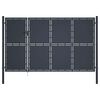 vidaXL Gartentor aus Stahl 350 x 150 cm Anthrazit