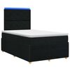 vidaXL LED Boxspringbett mit Matratze Schwarz 120 x 190 cm Stoff