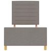 vidaXL Bettgestell mit Kopfteil Taupe 90 x 190 cm Stoff