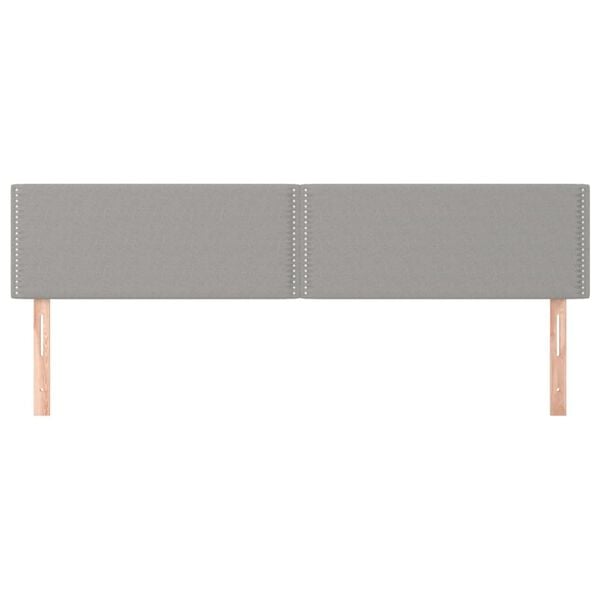 vidaXL Kopfteile 2 Stk. Hellgrau 90x5x78/88 cm Stoff