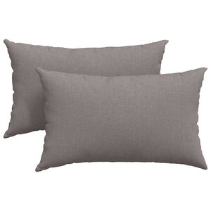 vidaXL Sofakissen 2 pcs Taupe 50 x 30 cm Stoff
