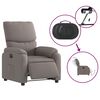 vidaXL Relaxsessel Elektrisch Taupe Stoff