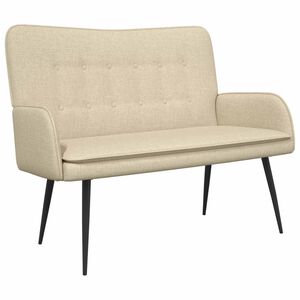 vidaXL 2-Sitzer Sofa Creme 115 x 61 x 87 cm Stoff