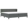 vidaXL Boxspringbett mit Matratze Dunkelgrau 200 x 200 cm Stoff