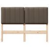 vidaXL Gepolstertes Kopfteil mit Kopfteil Braun und Taupe 120 cm