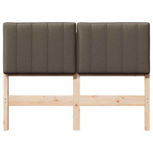 vidaXL Gepolstertes Kopfteil mit Kopfteil Braun und Taupe 120 cm