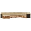 vidaXL Outdoor-Sofagarnitur mit Kissen 8 pcs Natur und Beige