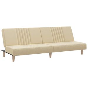 vidaXL Schlafsofa Creme Stoff