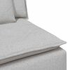 vidaXL Modulares Sofa Endmodul mit Armlehne Kissen Wolkengrau 100 cm