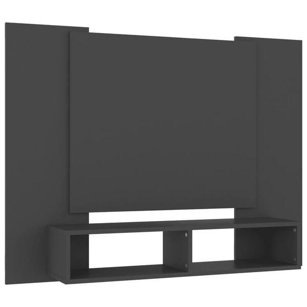 vidaXL TV-Wandschrank Grau 120x23,5x90 cm Holzwerkstoff