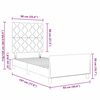 vidaXL Bettgestell mit Kopfteil Taupe 90 x 190 cm Stoff