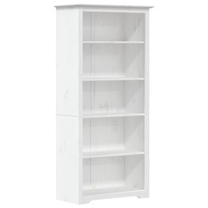 vidaXL B&uuml;cherregal 5 F&auml;cher BODO Wei&szlig; 82x40x173 cm Massivholz Kiefer