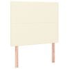 vidaXL Boxspringbett mit Matratze Creme 100x200 cm Kunstleder