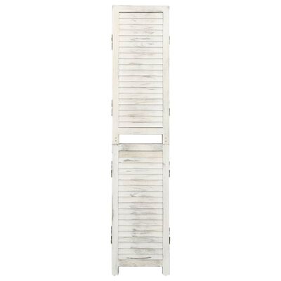 vidaXL 3-tlg. Raumteiler Antik-Weiß 105x165 cm Holz