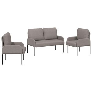 vidaXL Sofagarnituren 3 stk. Taupe Sperrholz