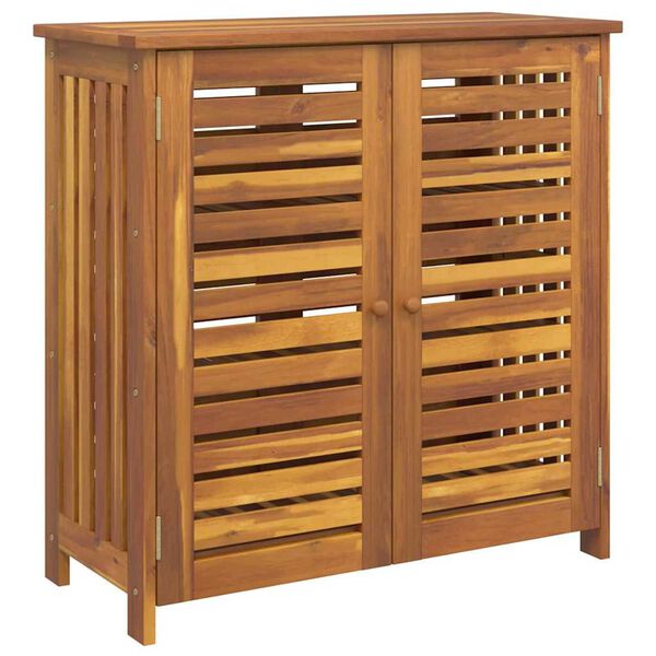 vidaXL Garten-Schrank mit Regal Natur 90 x 40 x 90cm Massivholz Akazie