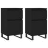 vidaXL Sideboards 2 Stk. Schwarz 40x35x70 cm Holzwerkstoff