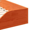 vidaXL Bettrahmen Wachsbraun 100 x 220 cm Massives Kiefernholz