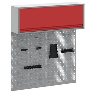 vidaXL Werkzeugschrank-Set 3 Stk. Rot Pulverbeschichteter Stahl
