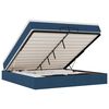 vidaXL Ottoman-Bett mit Matratzen Blau 200x200 cm Stoff