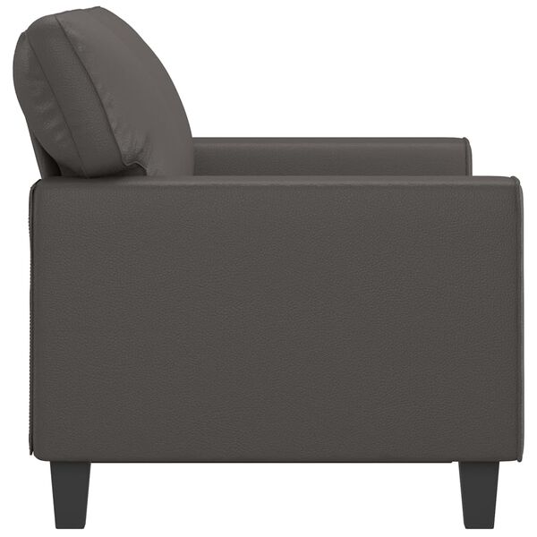 vidaXL 2-Sitzer-Sofa Grau 120 cm Kunstleder