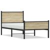 vidaXL Metallbett ohne Matratze Sonoma-Eiche 80x200 cm