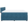 vidaXL Boxspringbett mit Matratze Blau 180x200 cm Samt