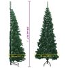 vidaXL K&uuml;nstlicher Eck-Weihnachtsbaum Gr&uuml;n 210 cm PVC