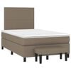 vidaXL Boxspringbett mit Matratze Taupe 120x190 cm Stoff